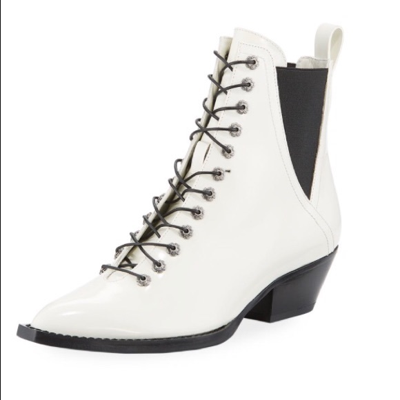 COACH Leather Lace-Up Booties - Picture 2 of 5